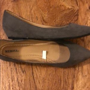 Faux suede flats
